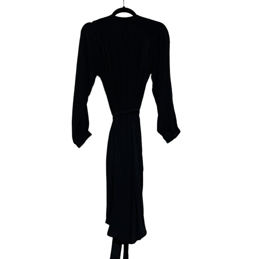 GAP Black Shirt Dress Small High Low Hem Belted Long Sleeve NWT - Picture 6 of 9